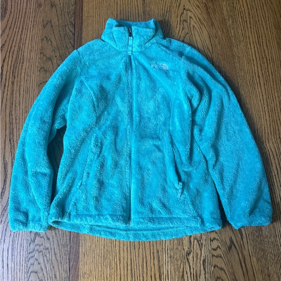 The North Face Teal Fleece Zip-Up Jacket - Picture 1 of 3